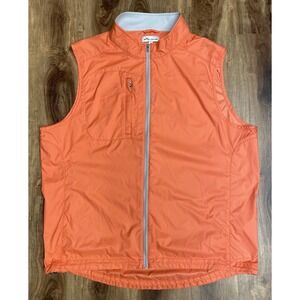 Peter Millar Crown Sport Ultralight Featherweight Vest Mens L Orange